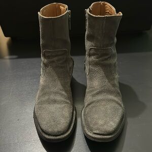 John Varvatos Grey Suede Boots Sz 8